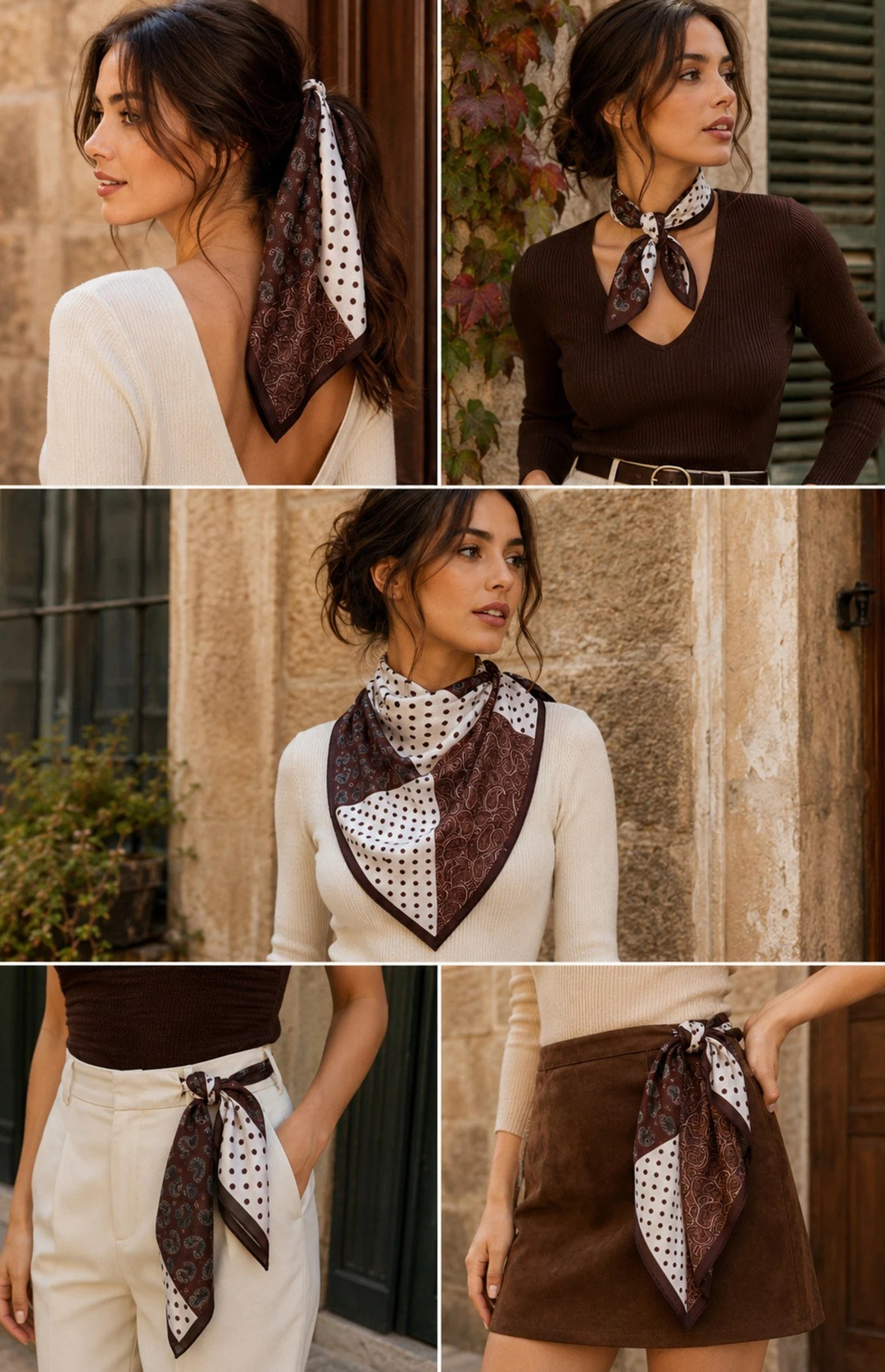 Paisley & Puantiye Desenli Pamuk Fular Bordo