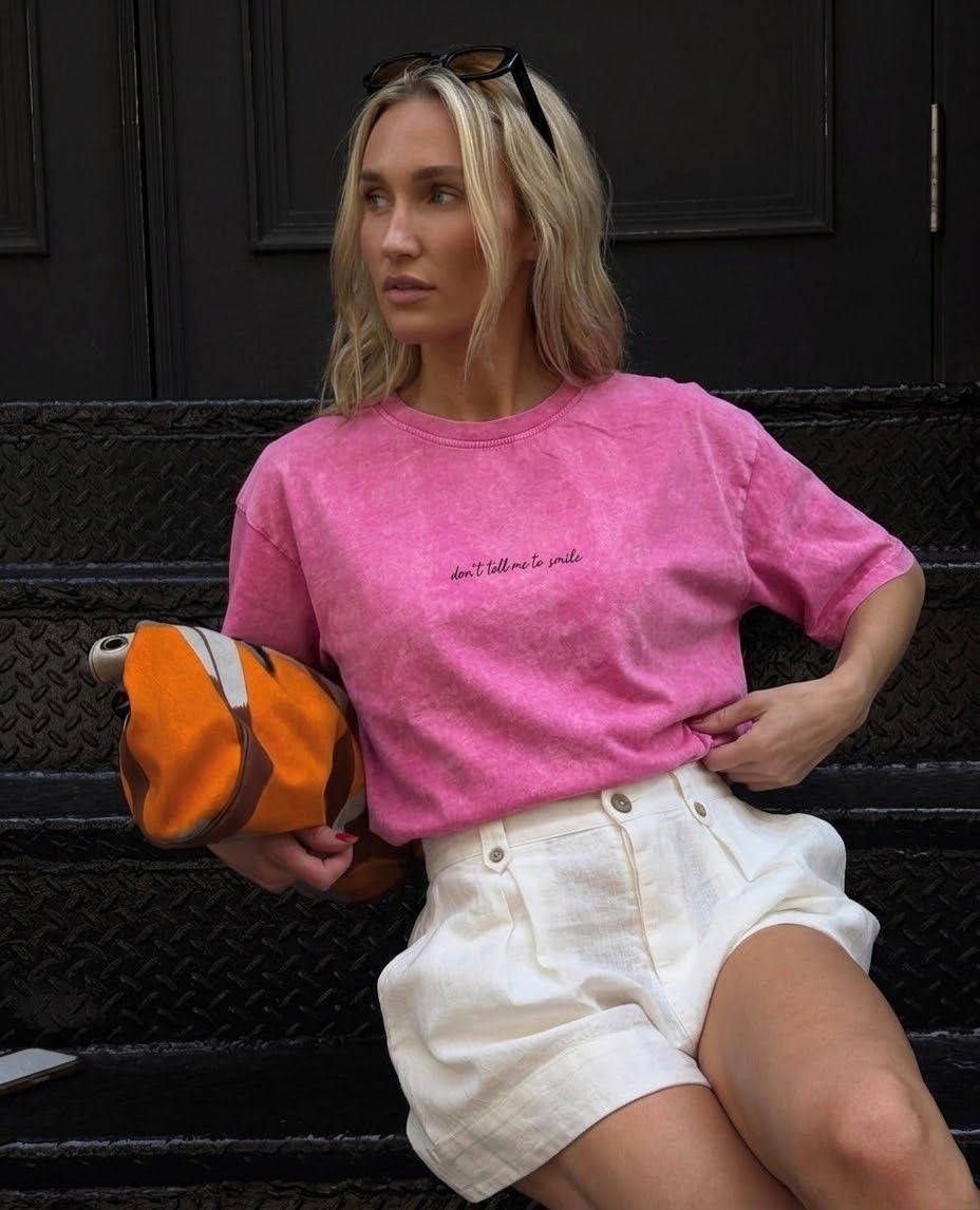 PEMBE DONT TELL ME BASKILI OVERSIZE TSHIRT