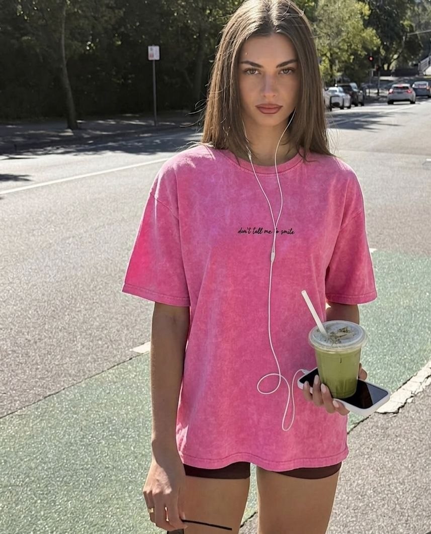 PEMBE DONT TELL ME BASKILI OVERSIZE TSHIRT