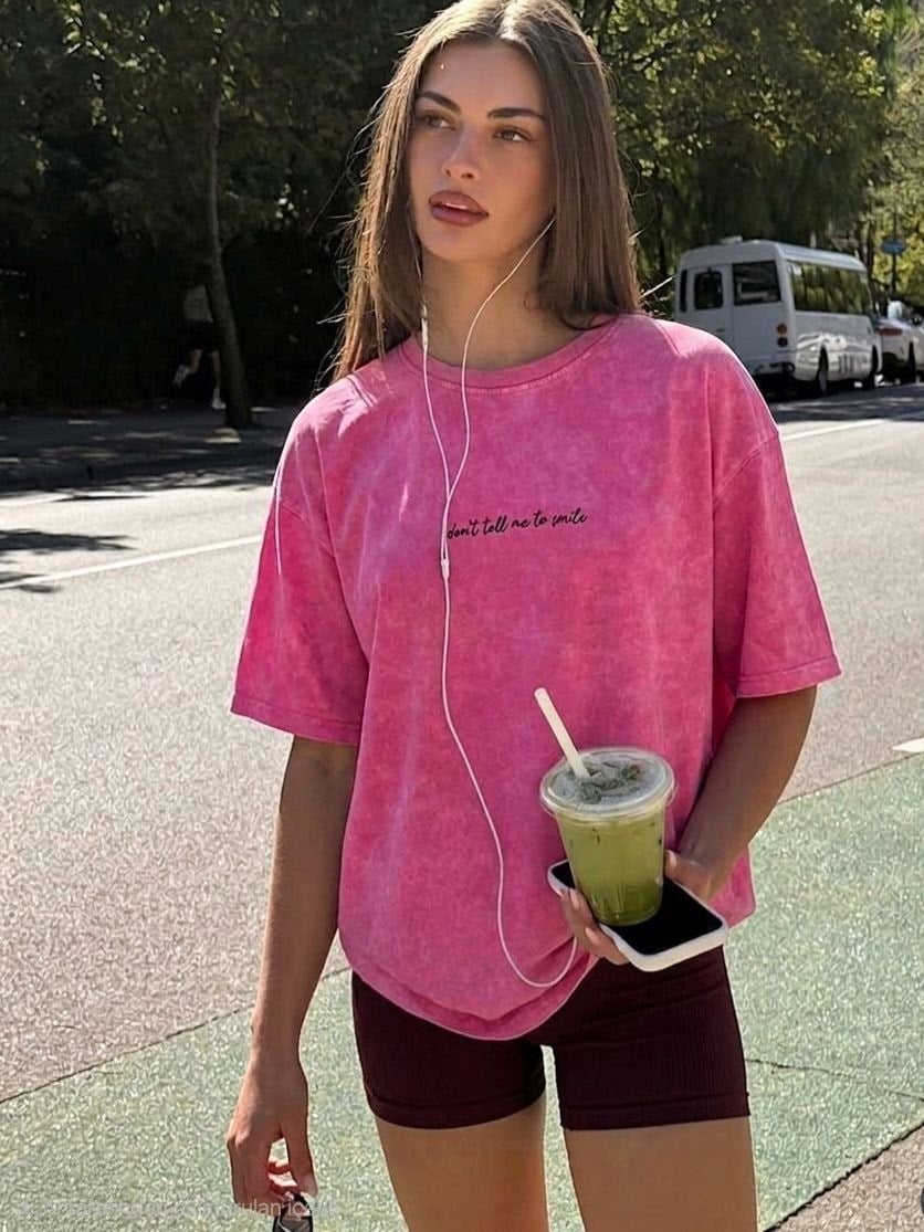 PEMBE DONT TELL ME BASKILI OVERSIZE TSHIRT