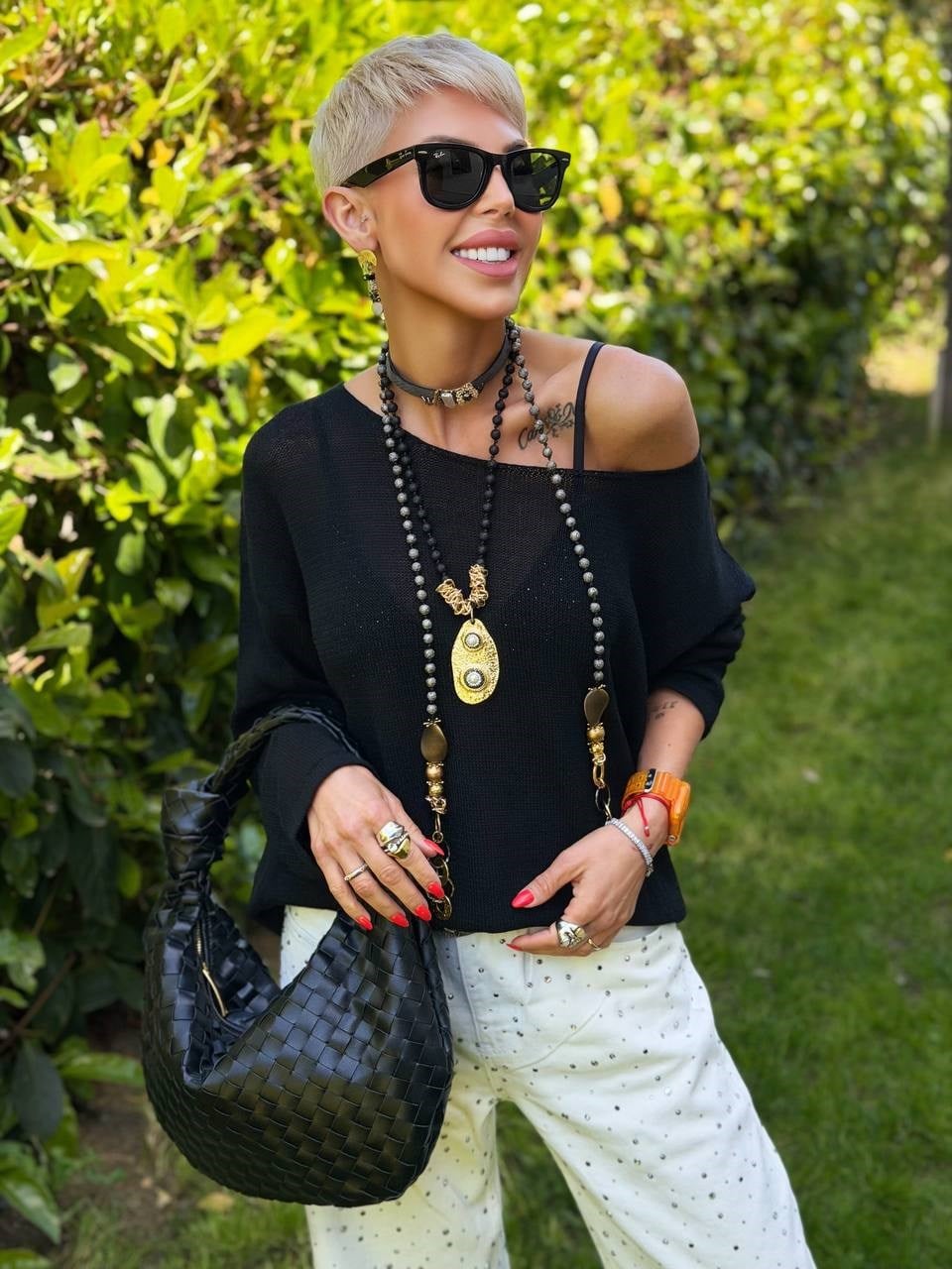 S.STUDIO SİYAH BİSİKLET YAKA TRİKO BLUZ