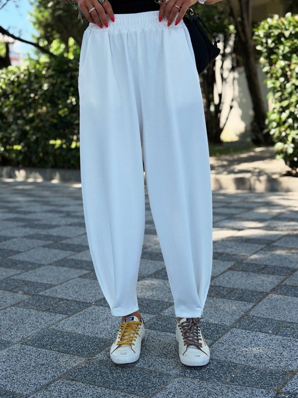 Şalvar Model Modal Pantolon - Ekru