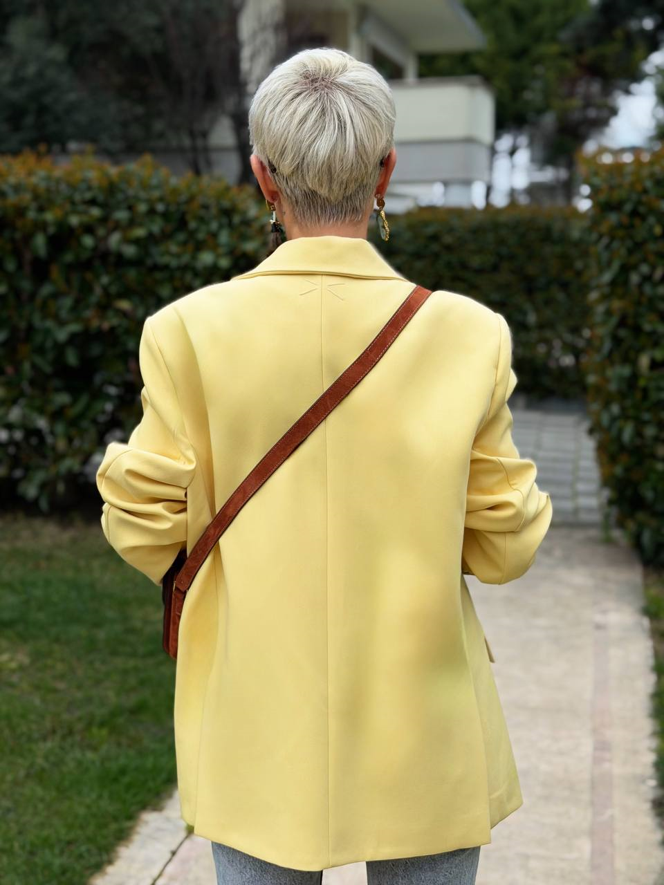 SARI ÇİFT DÜĞMELİ BLAZER CEKET