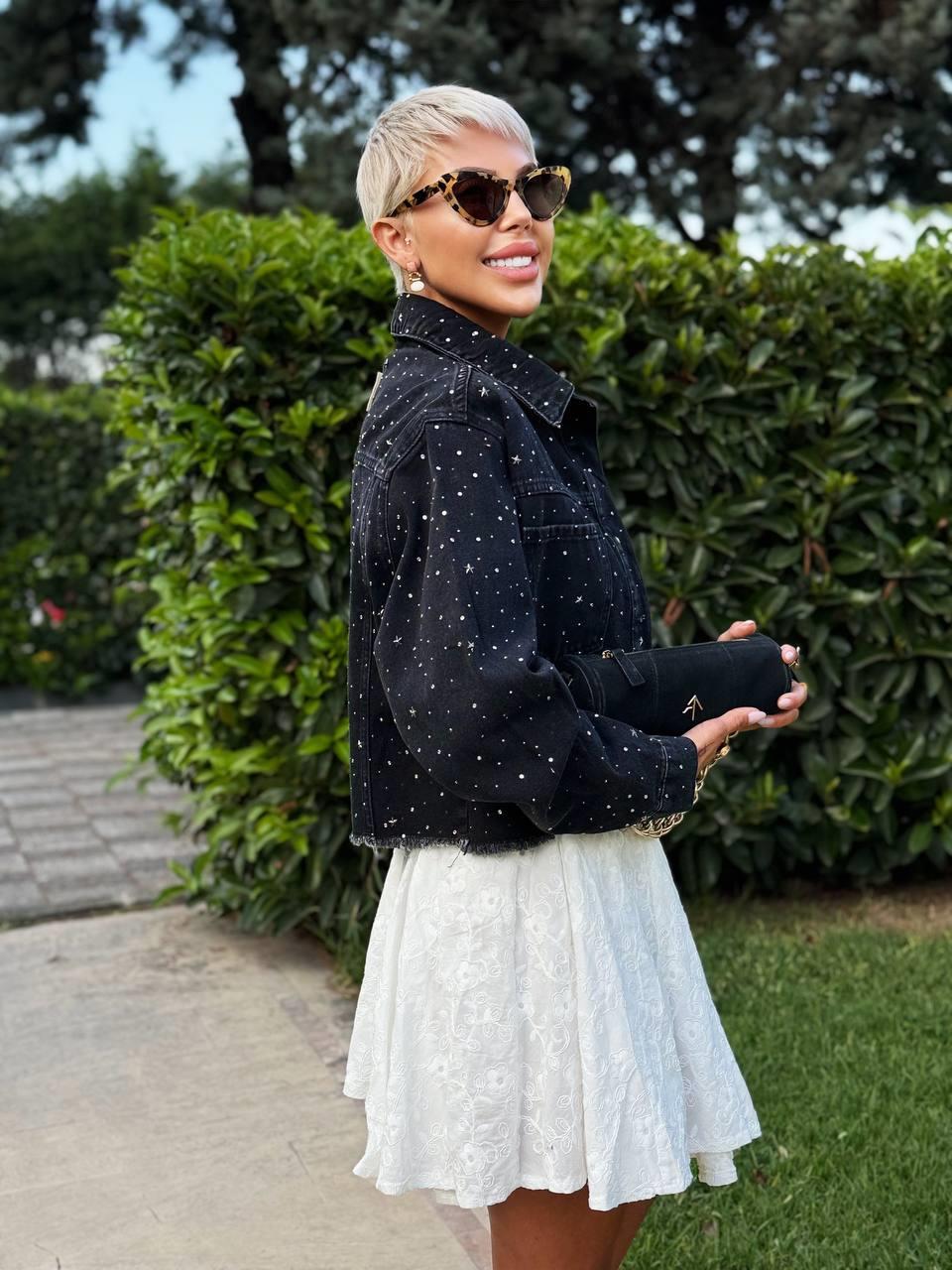 SİYAH S.STUDIO YILDIZ TROKLU DENİM CEKET