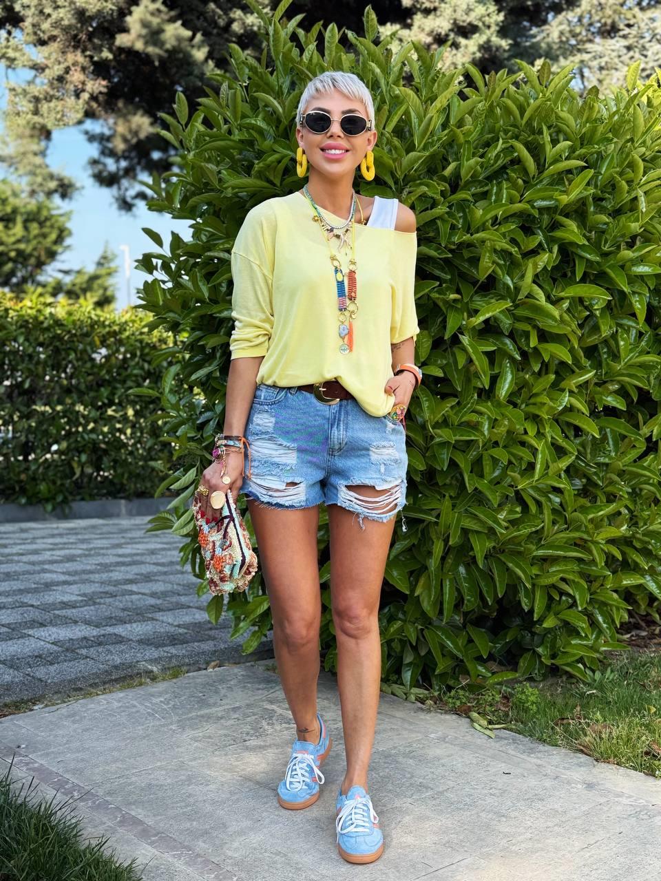 SOFT SARI KAYIK YAKA MERSERİZE