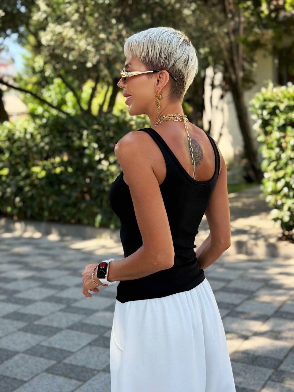 U Yaka Modal Atlet Body - Siyah