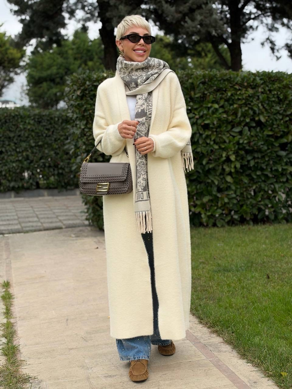 VANİLYA UZUN ANGORA HIRKA