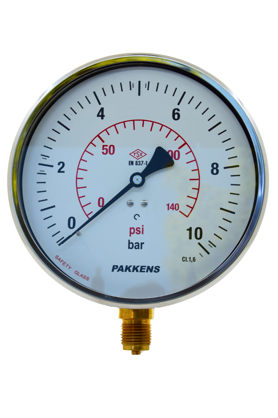 PAKKENS MANOMETRE Q160 10  Bar Alt.Ç. KL 1,6