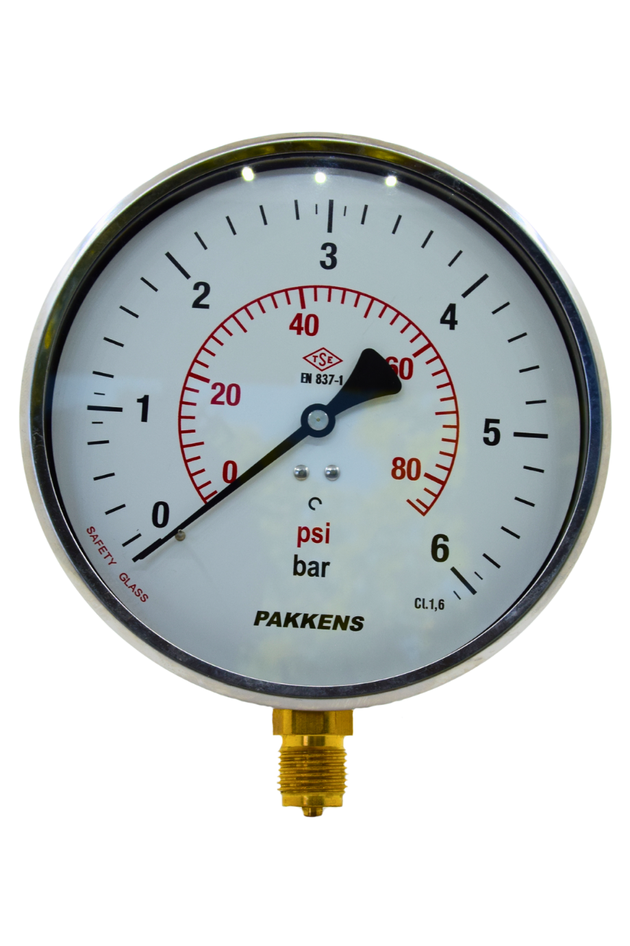 PAKKENS MANOMETRE Q160 6   Bar Alt.Ç. KL 1,6