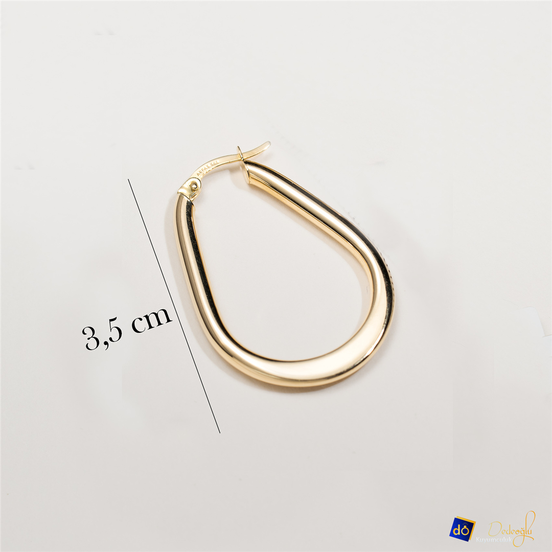 Oval Küpe