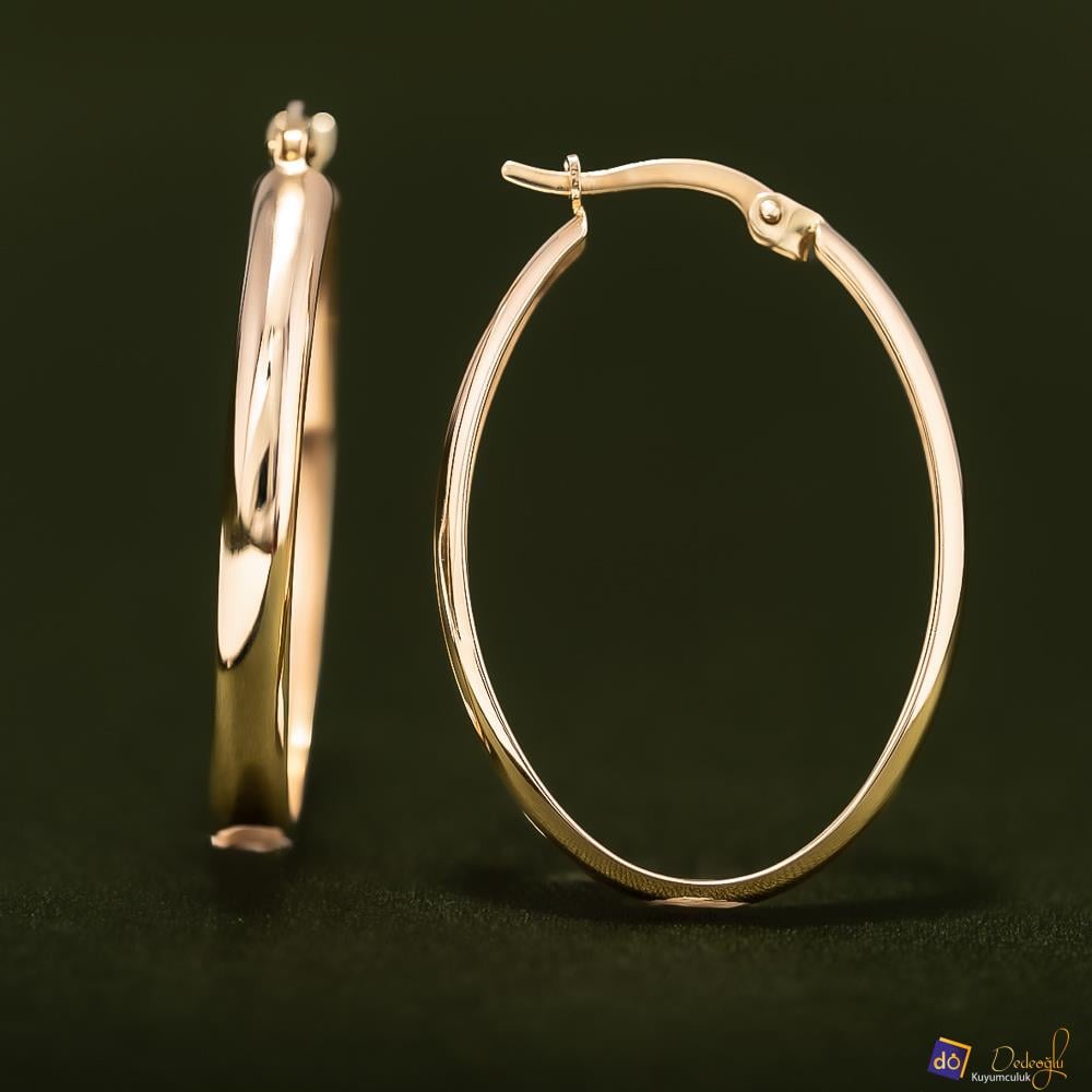 Oval Küpe