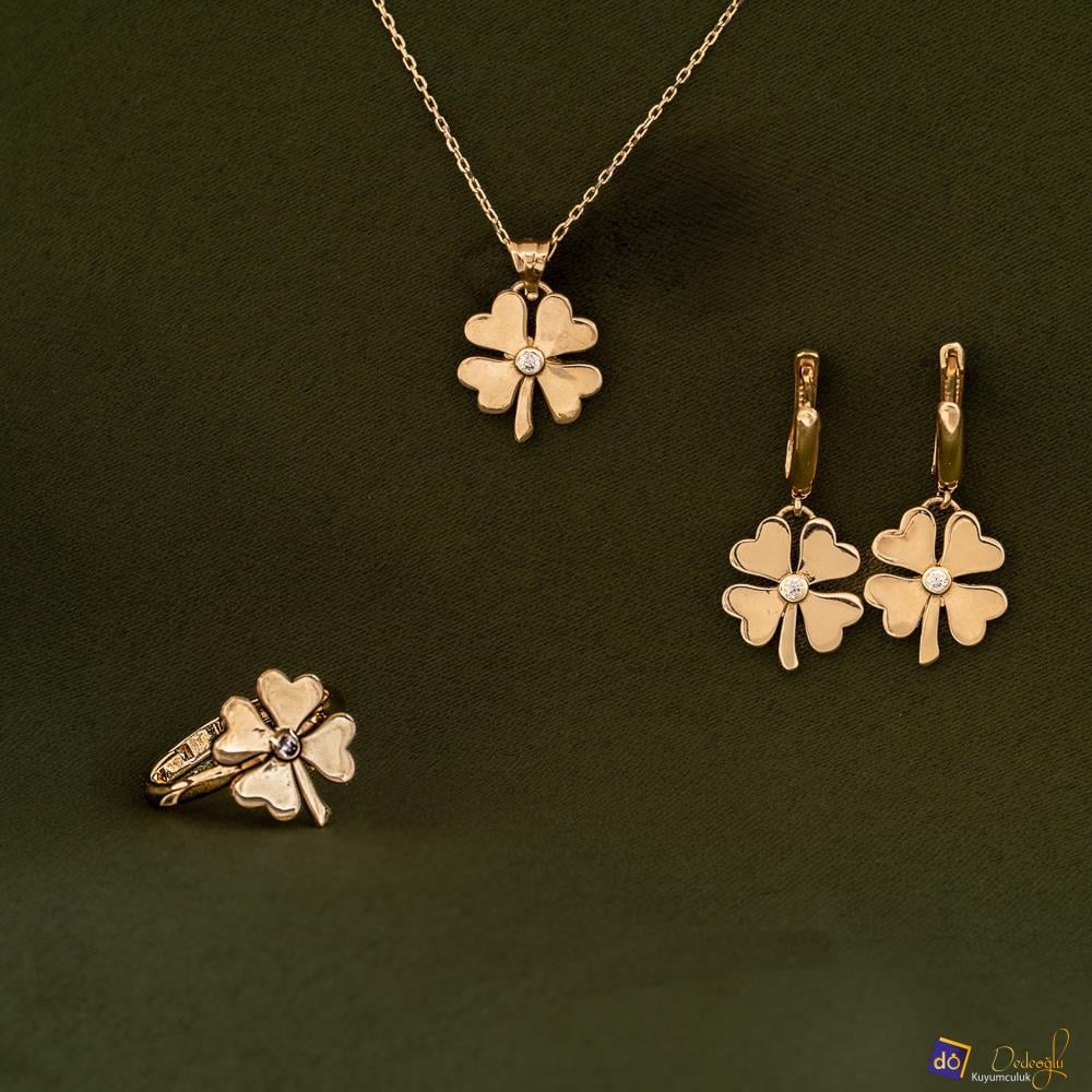 Taşlı Yonca Mini Set