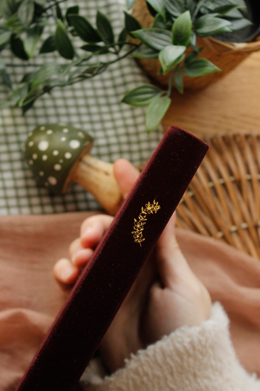 Bordo Lüks Kadife Ceylan Temalı Kraft Defter