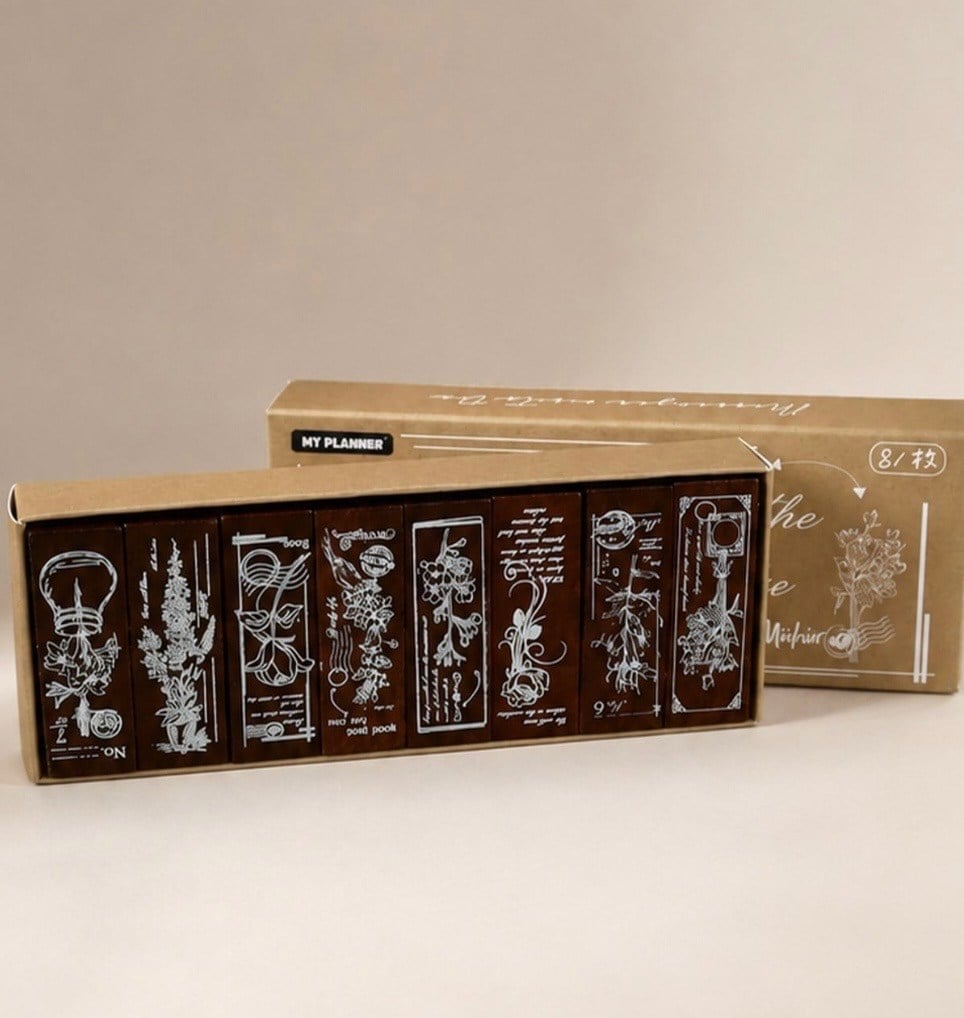 Nova Crafts 8 Adet Stamp / Mühür Seti  ( Mürekkep ve Pedi Ayrı satılmaktadır)