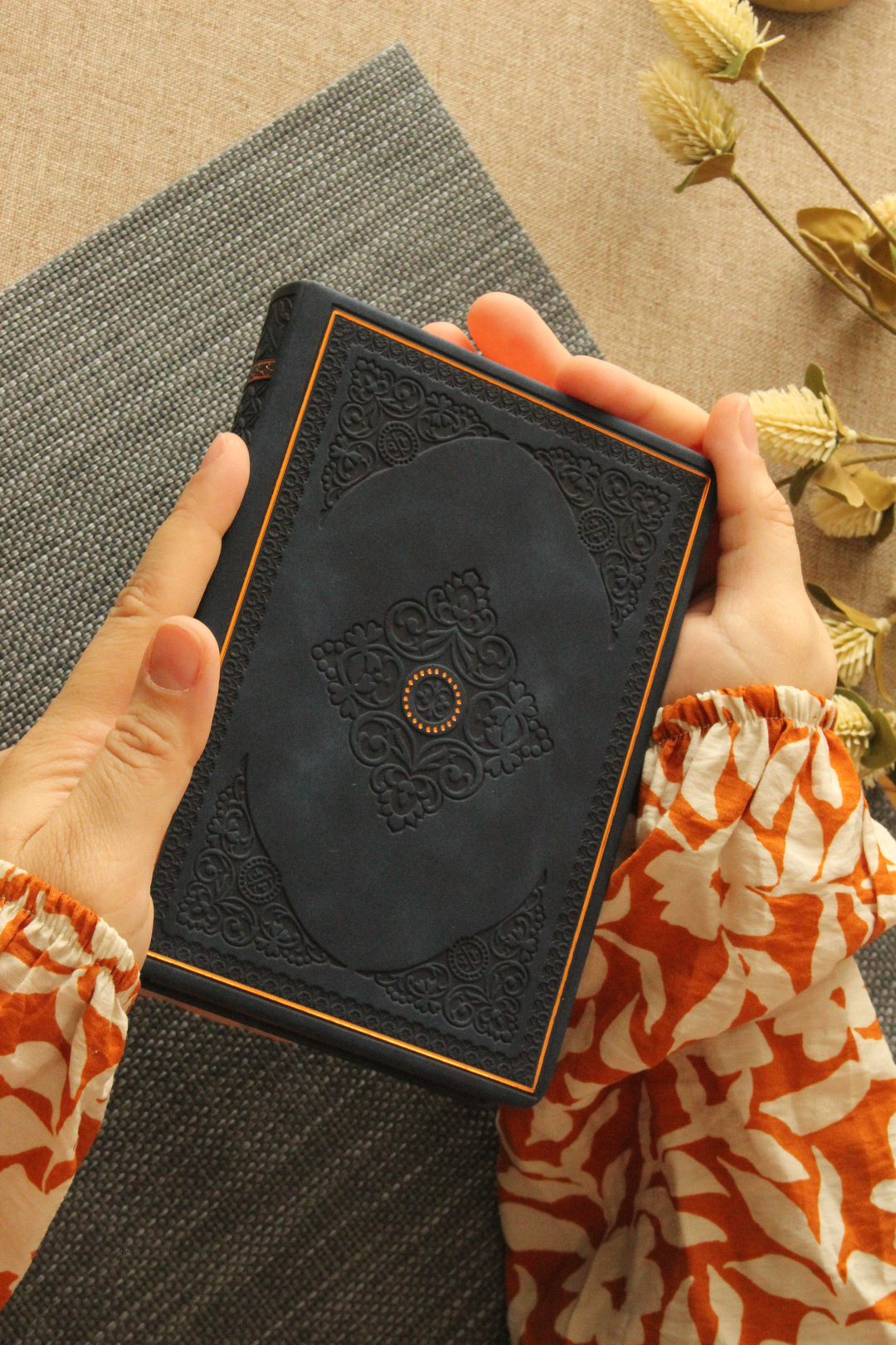 Nova Crafts a6 Lacivert Kabartmalı Kitap Gibi Çizgili Defte