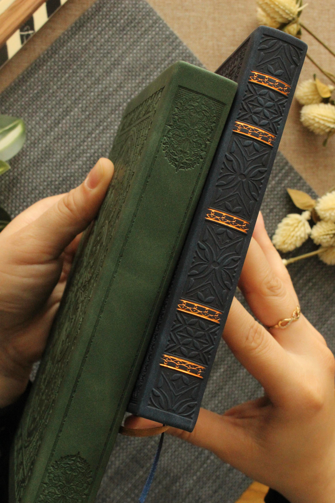 Nova Crafts a6 Lacivert Kabartmalı Kitap Gibi Çizgili Defte