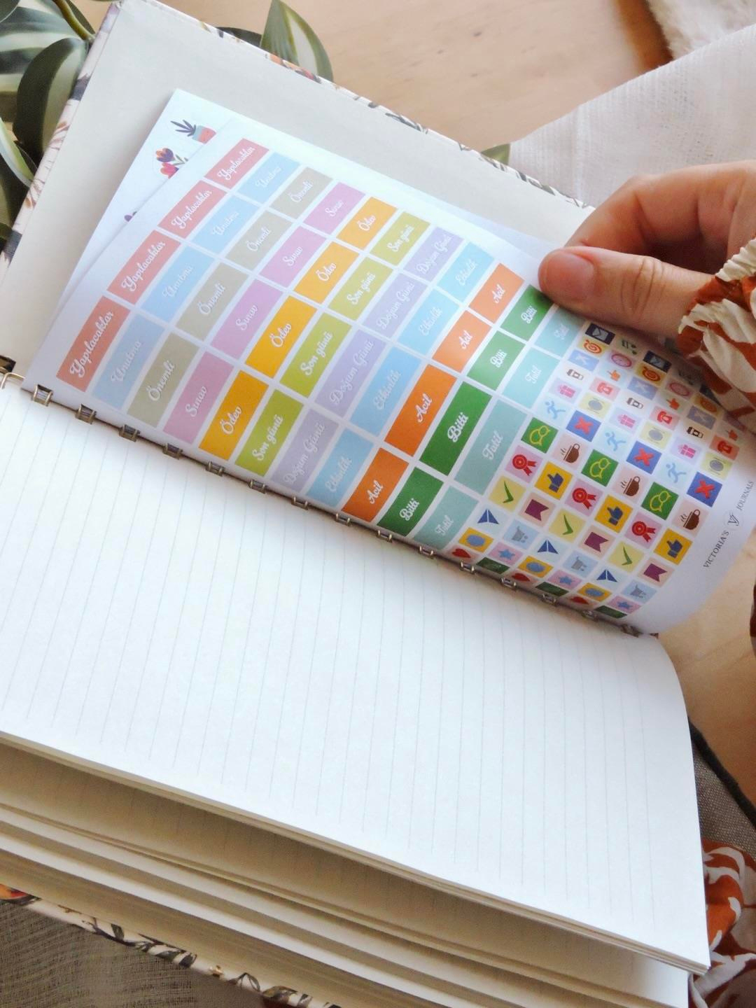 Nova Crafts Botanicals Akademik Ajanda  Süresiz Planlayıcı