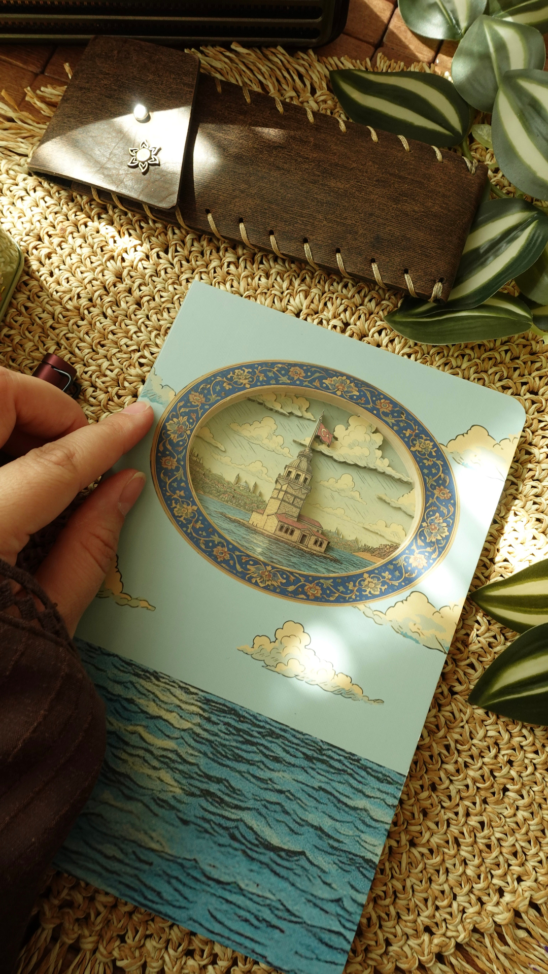 Nova Crafts Diorama 3D Katmanlı Defter İstanbul Kız Kulesii Temalı Noktalı Defter 80 Yaprak A5