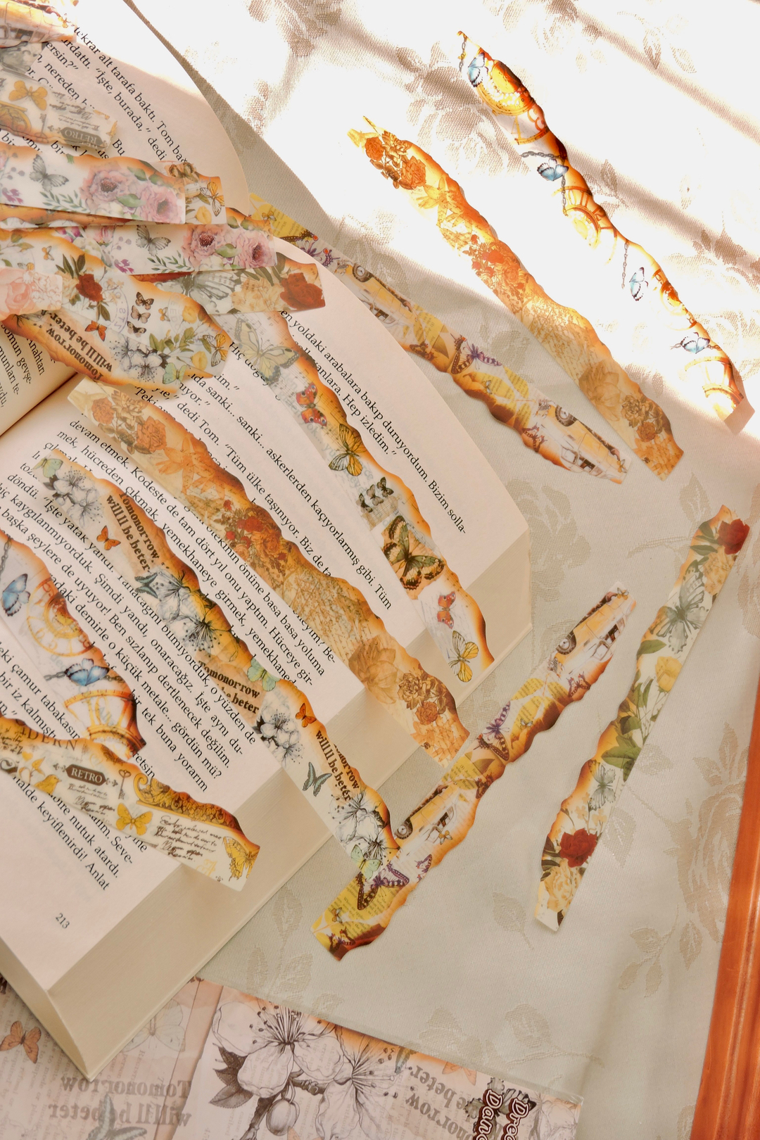 Nova Crafts Dream Butterflies Dancing Together Şerit Sticker 30 adet Scrapbook / Bullet Journal için uygundur 