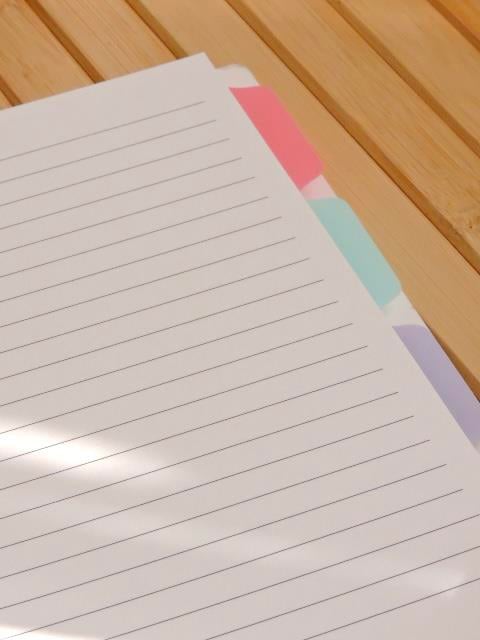 Nova Crafts Enjoy Life A5 Spiralli Çiçek Temalı 4 bölmeli Defter 80 sayfa