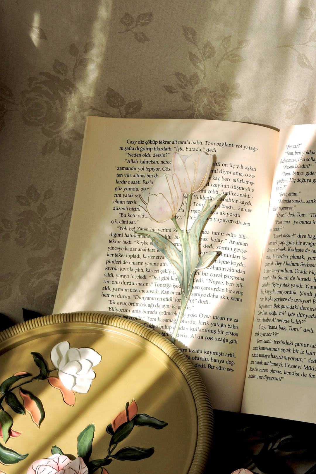 Nova Crafts Lale Buketi Tulips Çiçekli Dekoratif Kağıt - Kitap Ayracı 10 adet