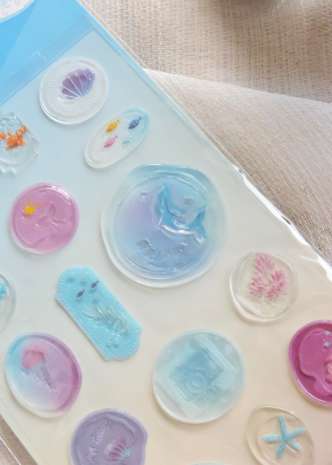 Nova Crafts Mavi Temalı Mühür Sticker 1 Sayfa (Mavi karışık gönderilir)