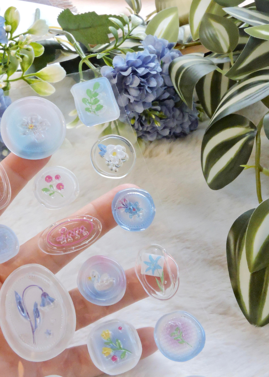 Nova Crafts Mavi Temalı Mühür Sticker 1 Sayfa (Mavi karışık gönderilir)
