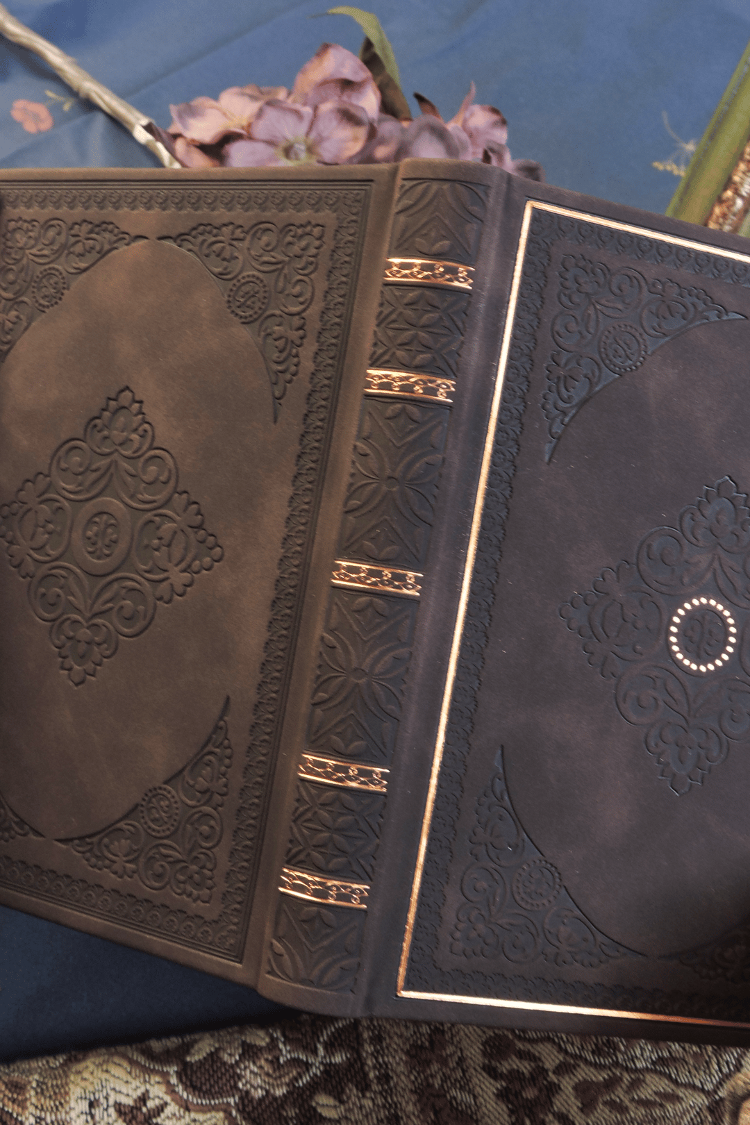Nova Crafts Mistik Kabartmalı Kahverengi Çizgili Defter