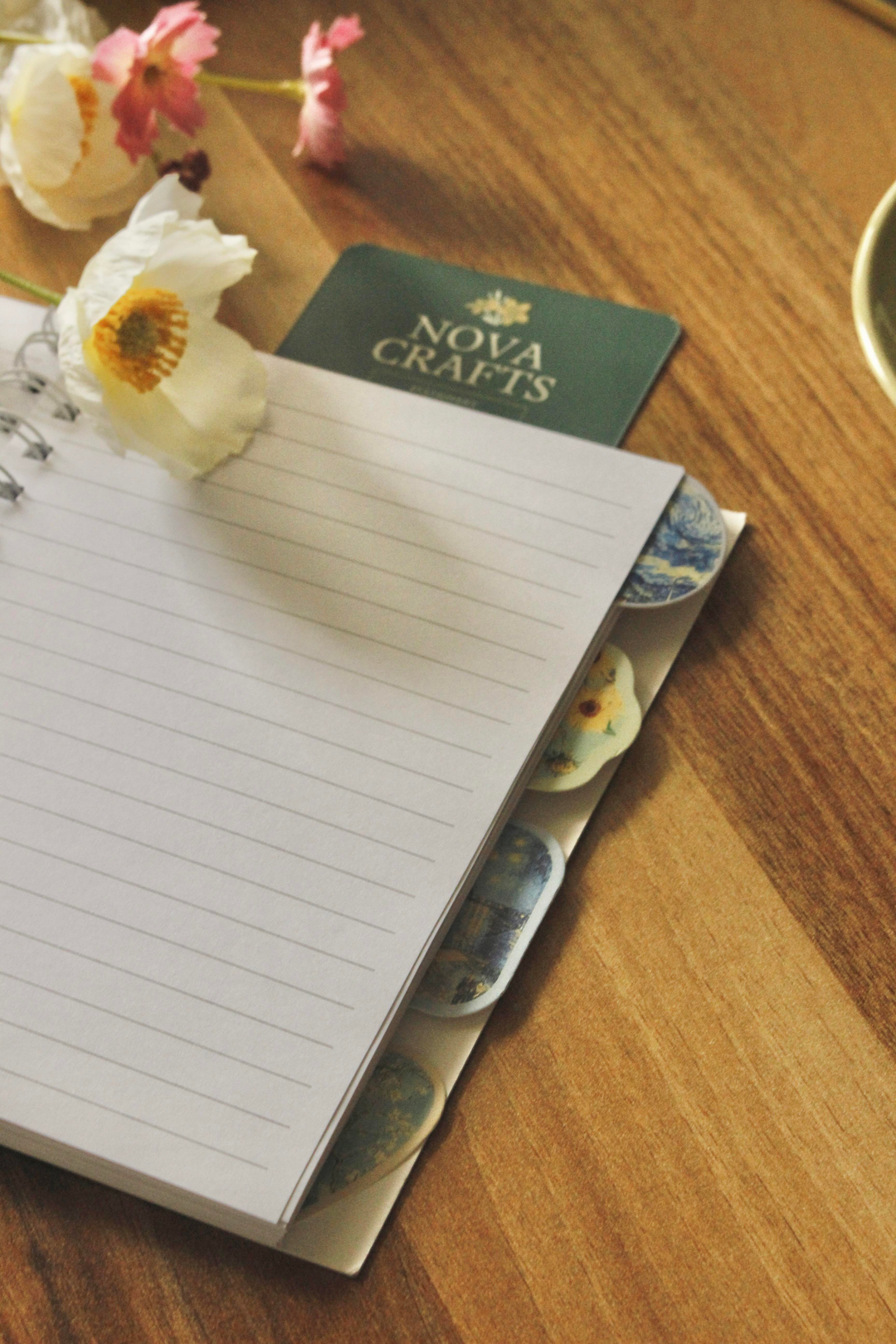 Nova Crafts Mor Hologramlı Çizgili Van Gogh Defter