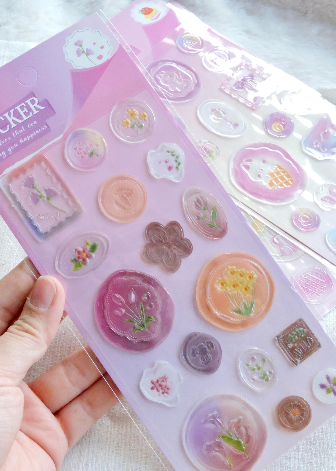 Nova Crafts Pembe Temalı Mühür Sticker 1 Sayfa (Pembe karışık gönderilir)