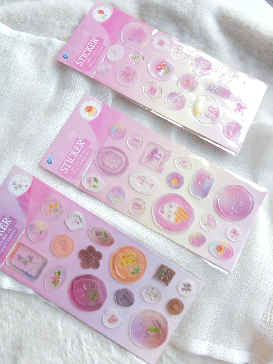 Nova Crafts Pembe Temalı Mühür Sticker 1 Sayfa (Pembe karışık gönderilir)