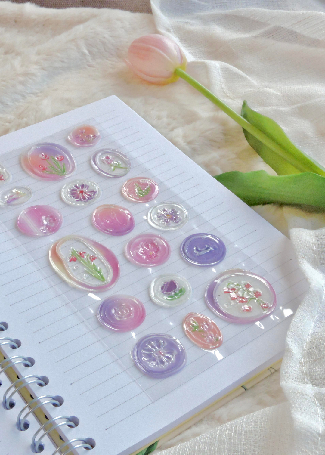 Nova Crafts Pembe Temalı Mühür Sticker 1 Sayfa (Pembe karışık gönderilir)