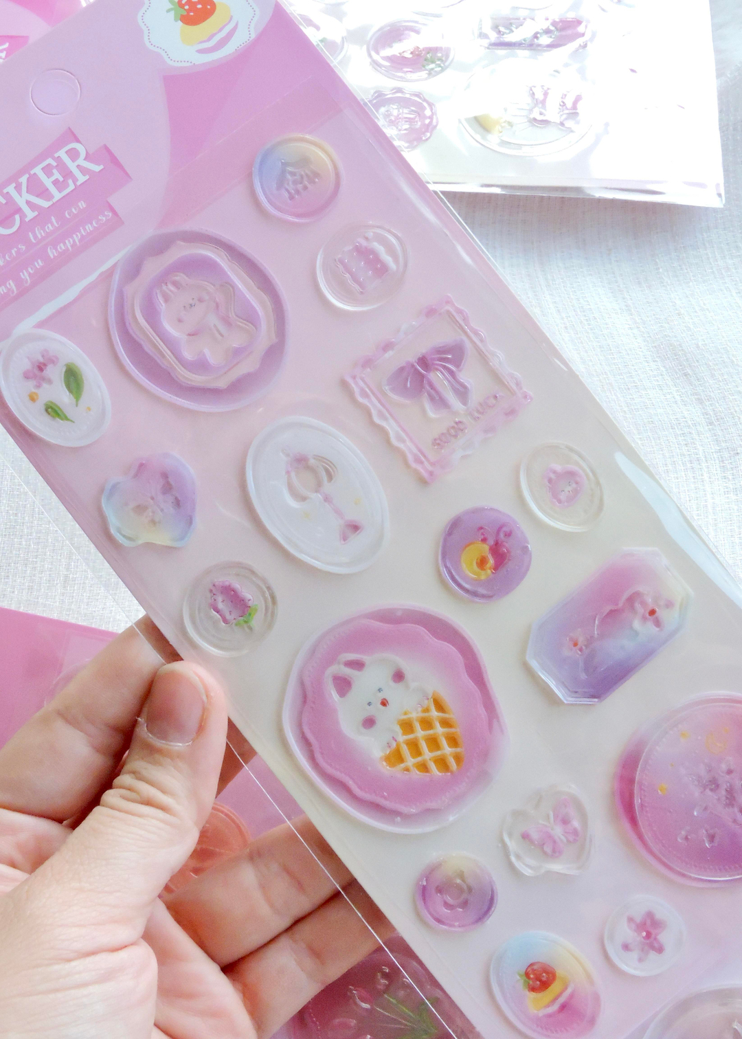 Nova Crafts Pembe Temalı Mühür Sticker 1 Sayfa (Pembe karışık gönderilir)