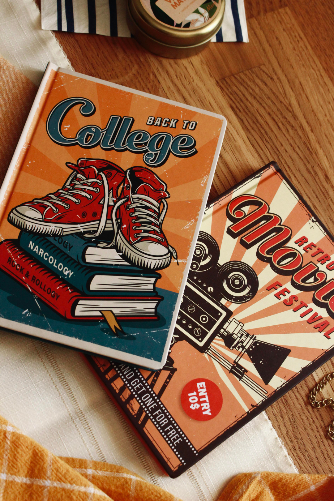 Nova Crafts Retro Sert Kapak Çizgili Defter