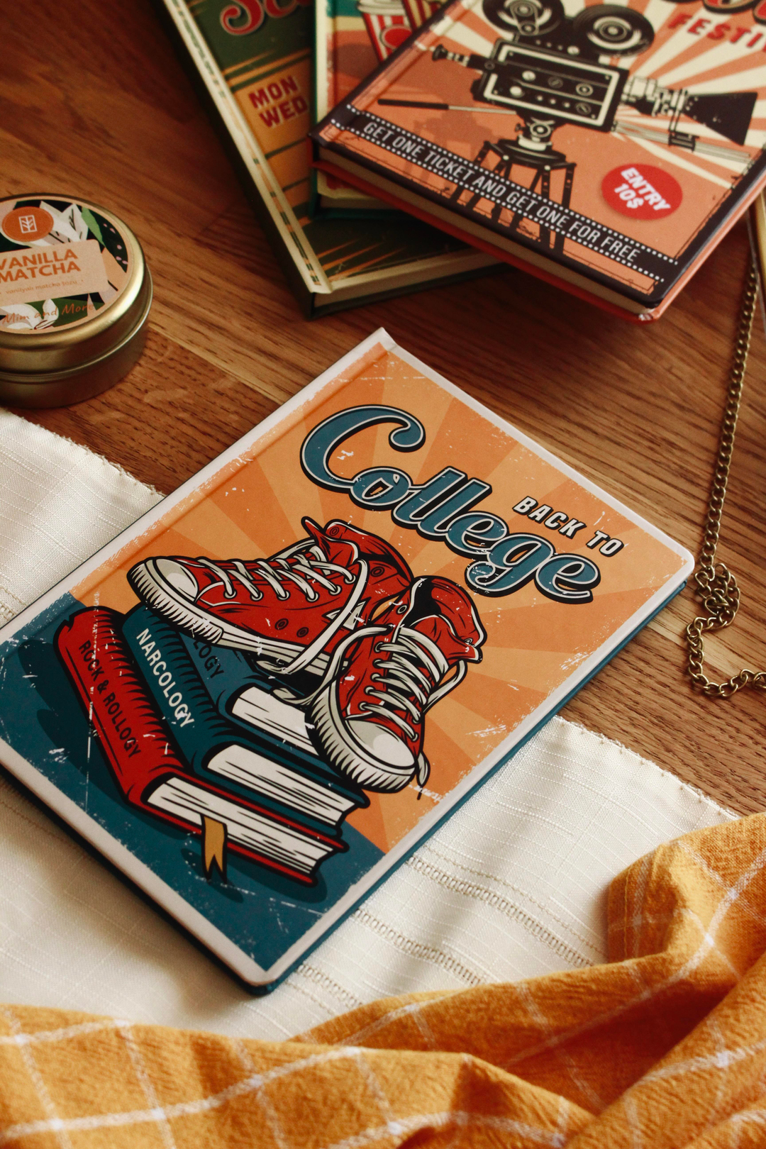 Nova Crafts Retro Sert Kapak Çizgili Defter