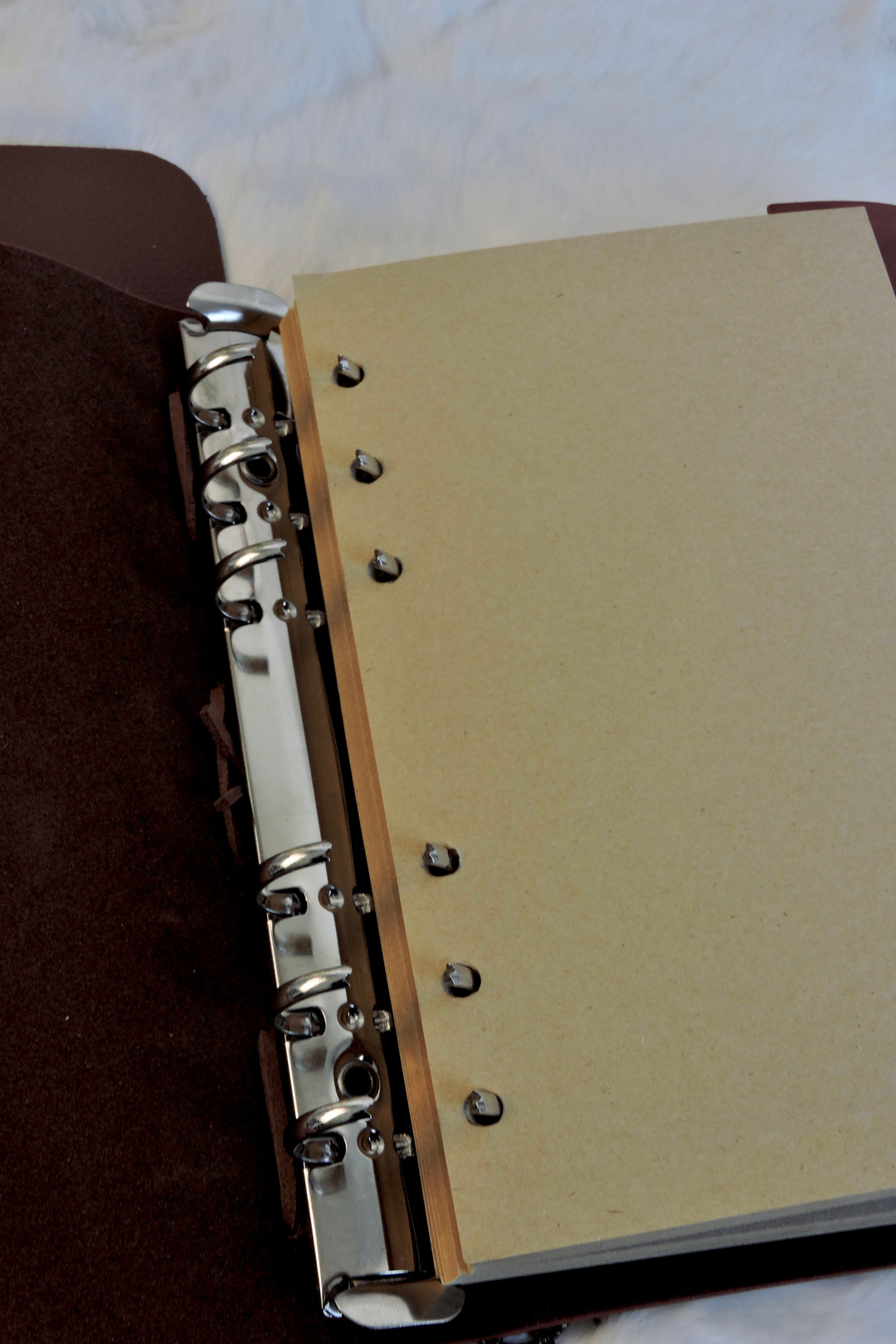 Nova Crafts Taba Pusulalı Deri Defter Kraft Sayfalı Telli Orta Boy
