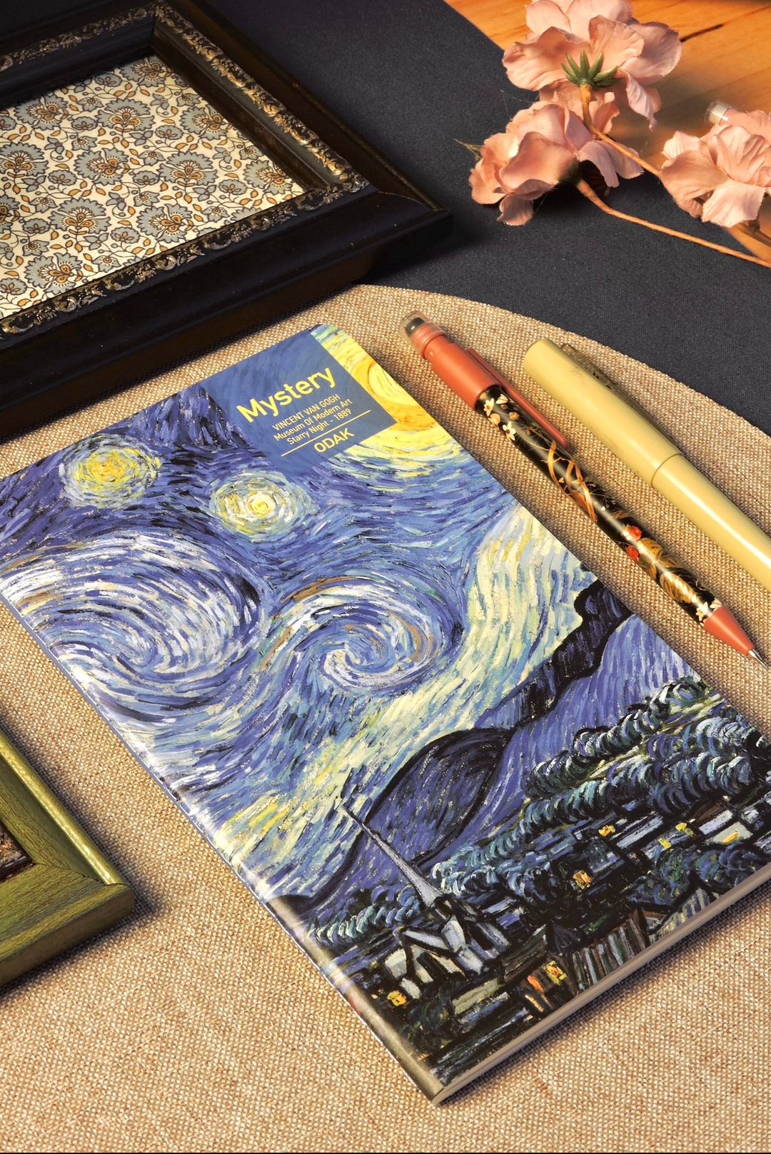 Nova Crafts Terzi Dikiş Van Gogh Yıldızlı Gece Temalı Çizgili Defter