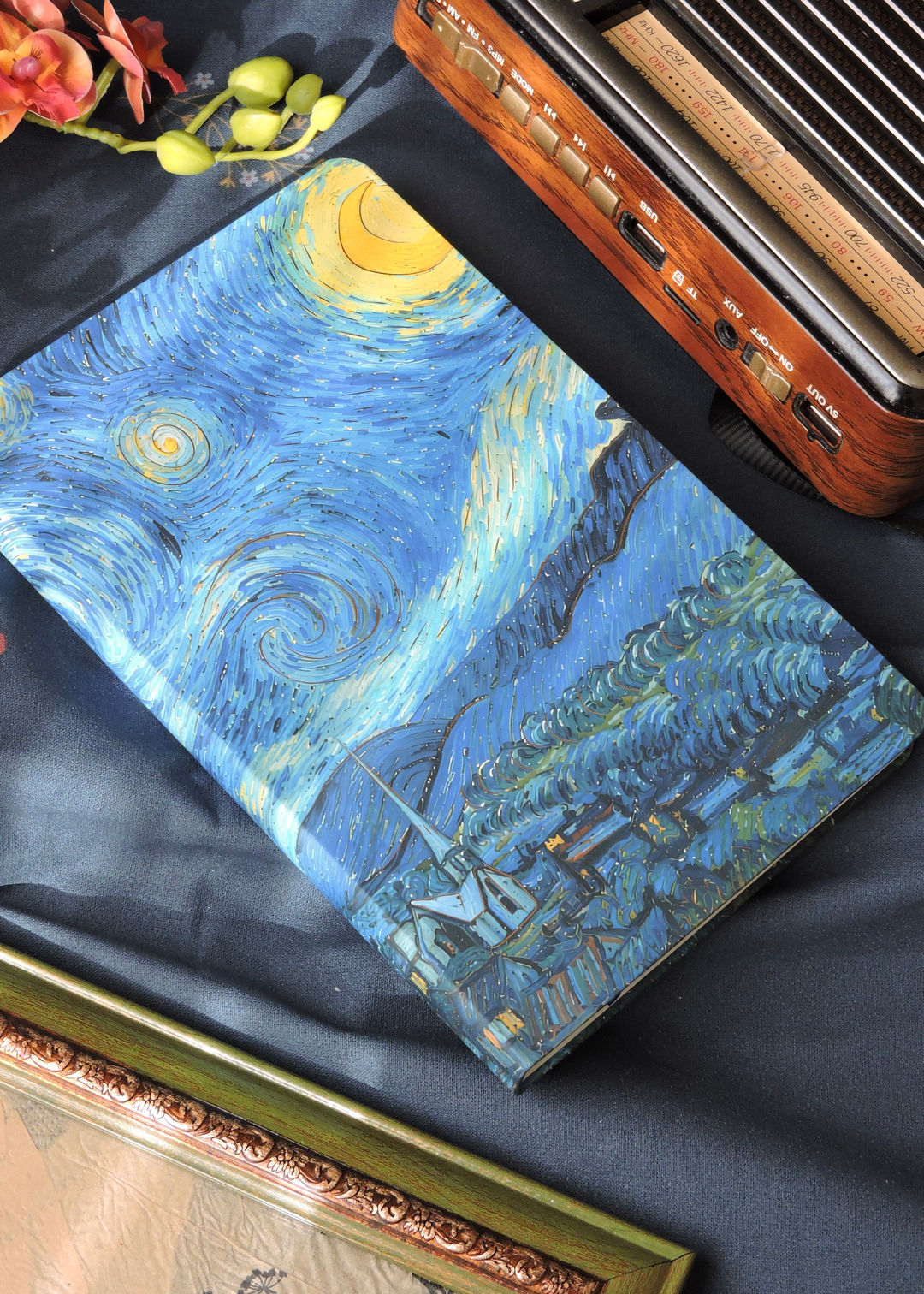 Nova Crafts Van Gogh Koleksiyonu Çizgili Defter Yıldızlı Gece A5  Yaldızlı ve Çizilmez Kapak