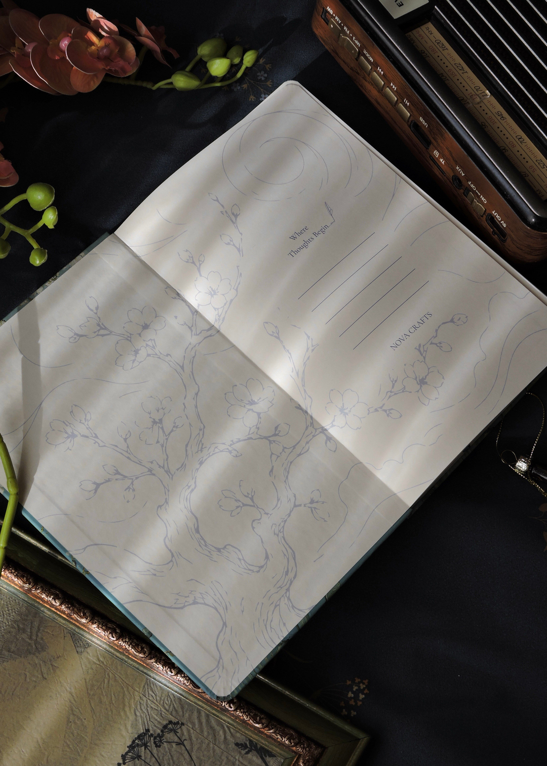 Nova Crafts Van Gogh Koleksiyonu Çizgili Defter Yıldızlı Gece A5  Yaldızlı ve Çizilmez Kapak