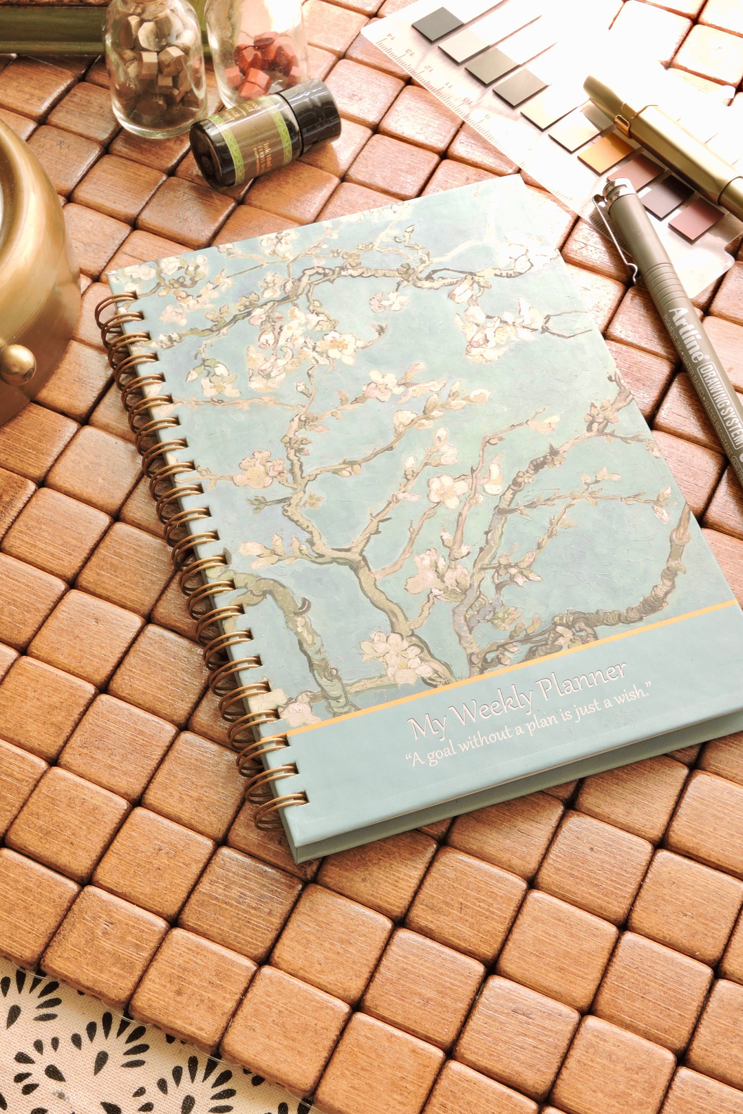 Nova Crafts Van Gogh Spiralli Ajanda Etkinlikli Süresiz Ajanda / Planner / Sert Kapak