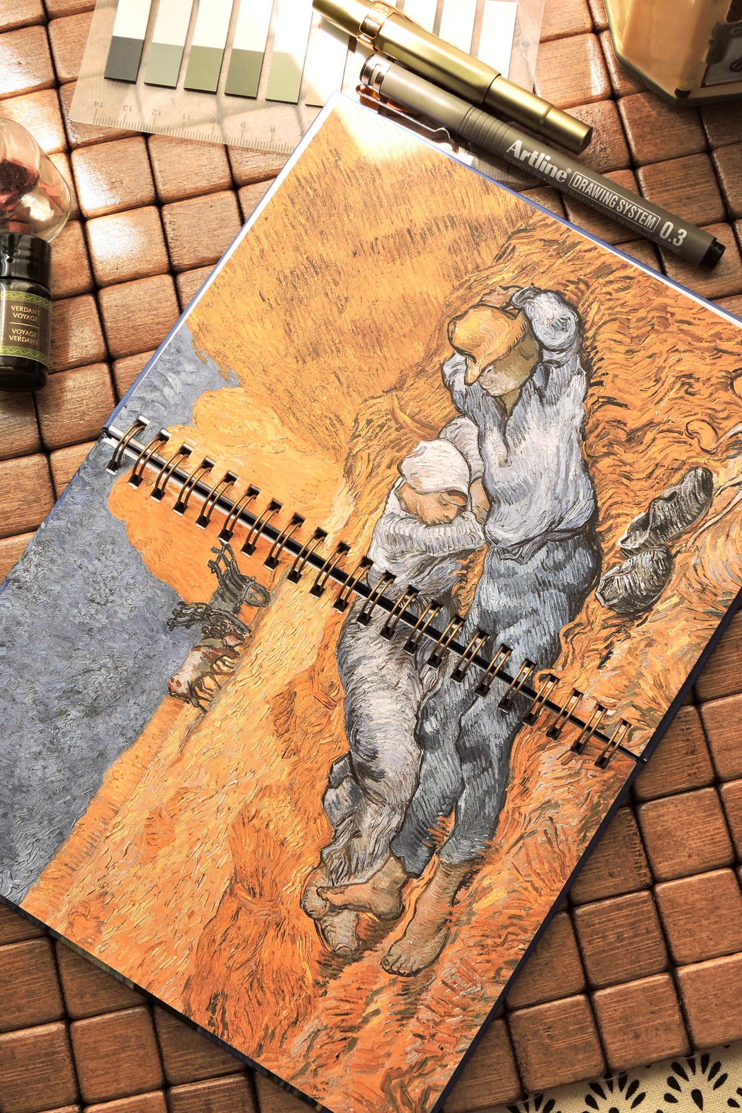 Nova Crafts Van Gogh Spiralli Ajanda Etkinlikli Süresiz Ajanda / Planner / Sert Kapak