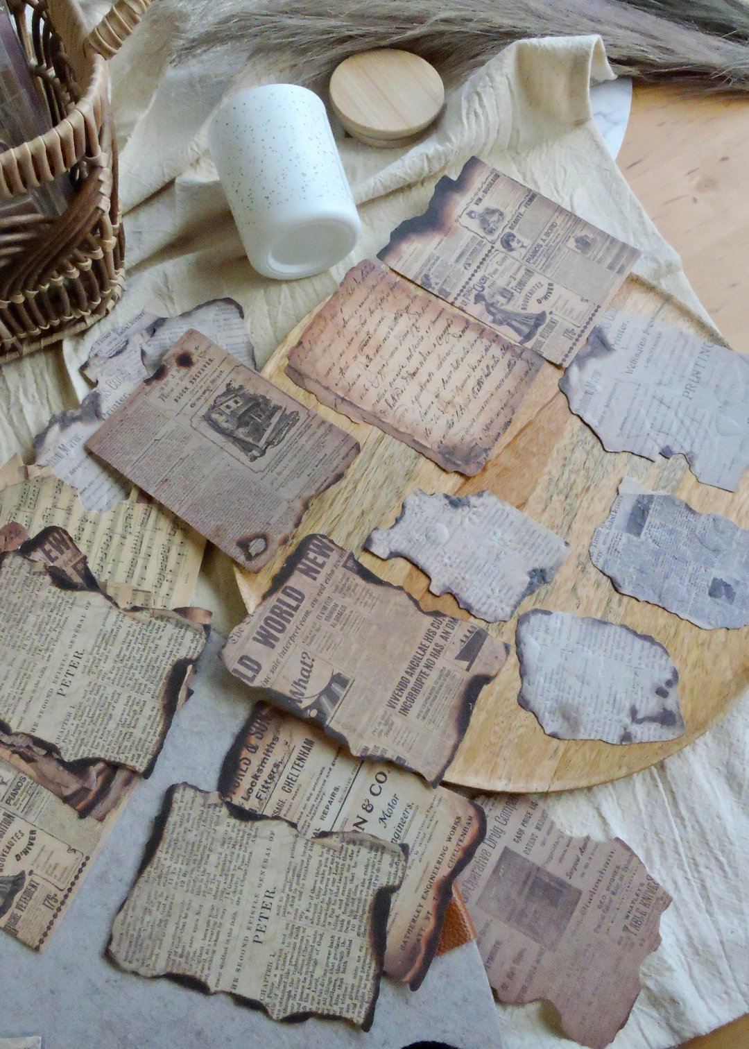 Nova Crafts Years Of Book Yazılar Temalı Dokulu Kağıtlar Scrapbook Materyal