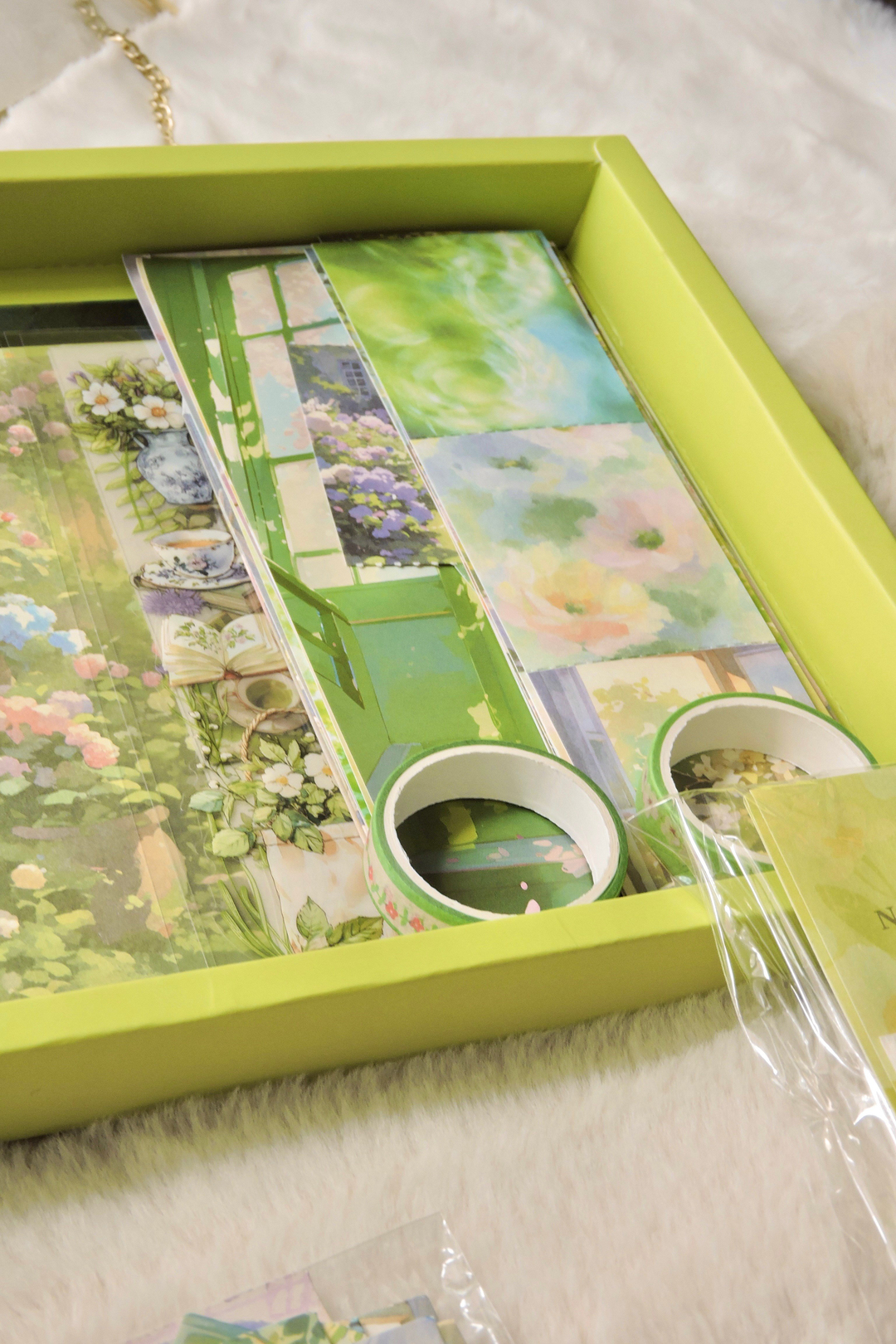 Nova Crafts Yeşil Retro Scrapbool Yapım Seti  150+ Parça 