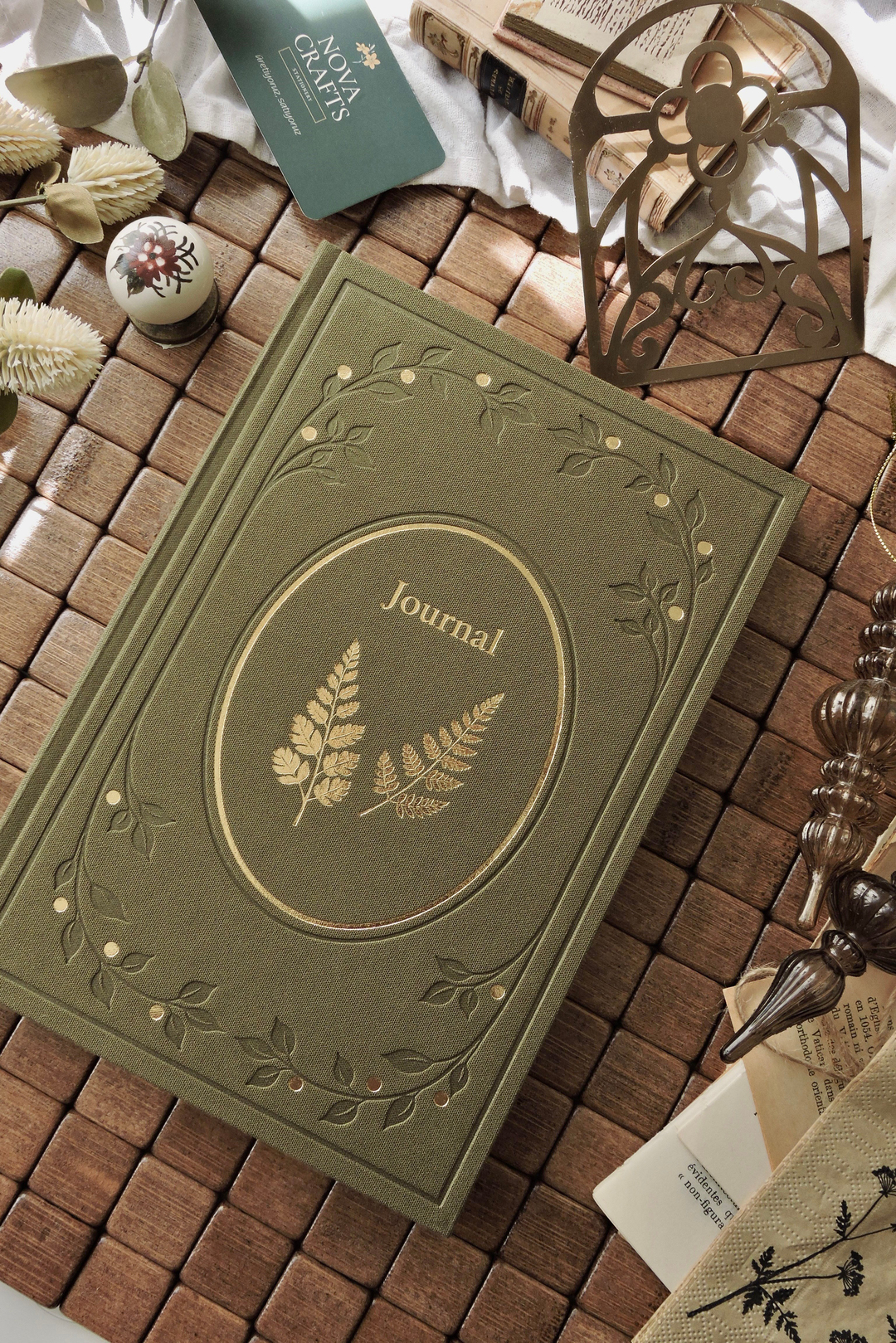 Nova Crafts | Zarafet Serisi 6 ADET Set Defter | Keten Yaldızlı Kapak | 17x24 