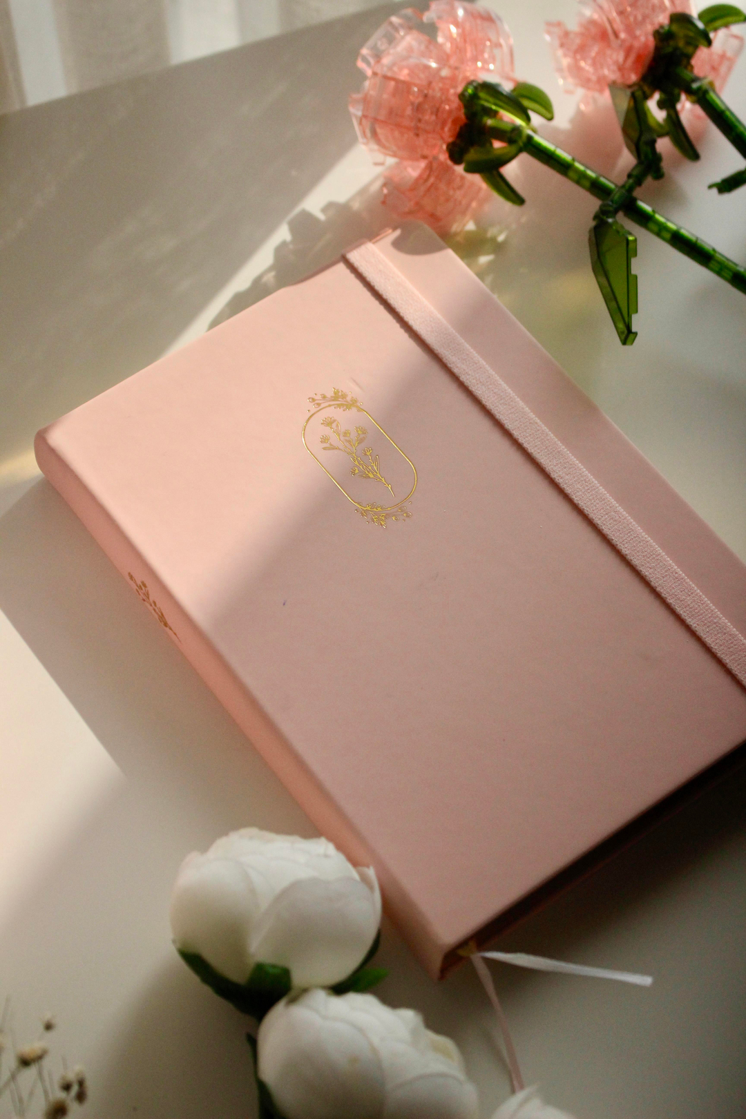 Paris Romantic Toz Pembe Yaldızlı Vegan Kapak Yaldızlı Kapak Defter
