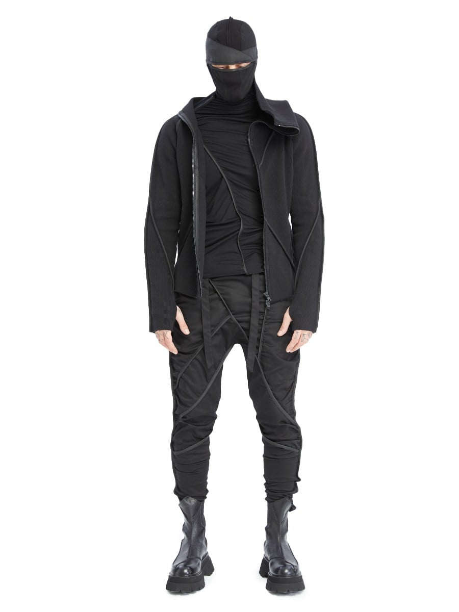 BROKEN LINE ZIP-UP TOP