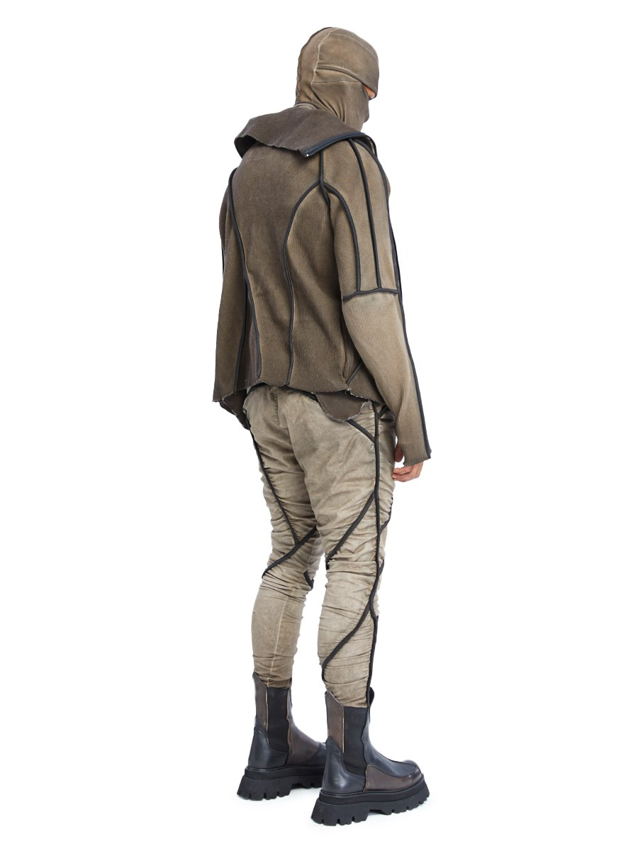 BROKEN LINE ZIP-UP TOP