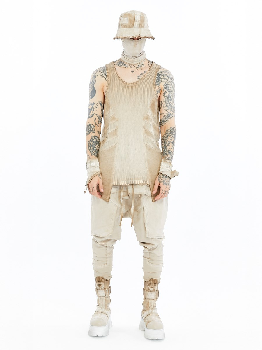 RIBBED PANEL TANK TOP