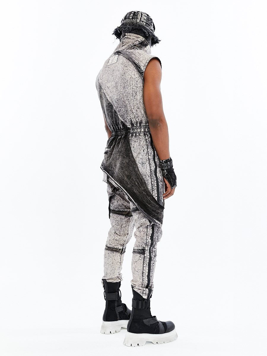SPLIT ZIP OVERALLS