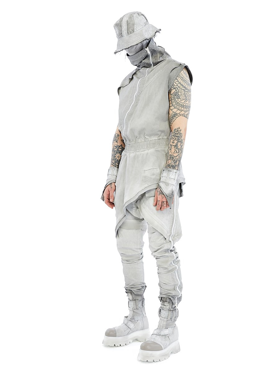 SPLIT ZIP OVERALLS
